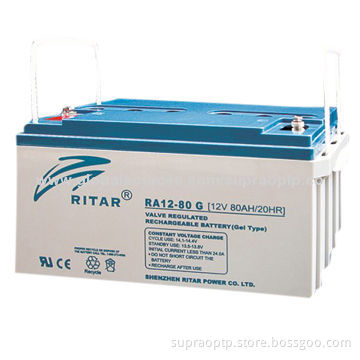 12V 80Ah Sealed Lead-acid Battery with UL and CE Certification (RT12-80G)